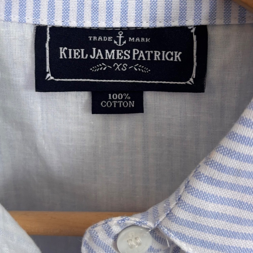 Kiel James Patrick Dress Womens Sz XS Lobster Coastal Button Up Cotton Crawfish - Picture 6 of 13